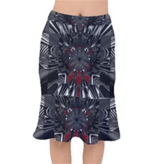 Abstract Artwork Art Fractal Short Mermaid Skirt by Sudhe