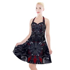 Abstract Artwork Art Fractal Halter Party Swing Dress  by Sudhe