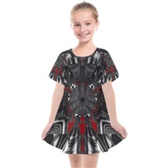 Abstract Artwork Art Fractal Kids  Smock Dress by Sudhe