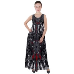 Abstract Artwork Art Fractal Empire Waist Velour Maxi Dress by Sudhe