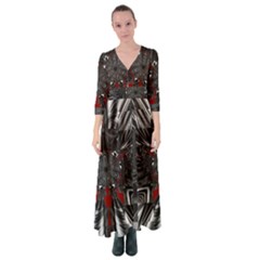 Abstract Artwork Art Fractal Button Up Maxi Dress by Sudhe