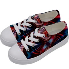 Abstract Fractal Artwork Colorful Art Kids  Low Top Canvas Sneakers by Sudhe