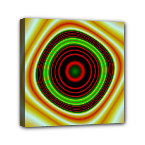 Digital Art Background Yellow Red Mini Canvas 6  X 6  (stretched) by Sudhe