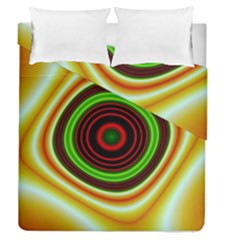 Digital Art Background Yellow Red Duvet Cover Double Side (queen Size) by Sudhe