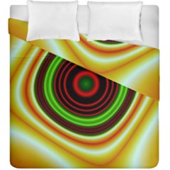 Digital Art Background Yellow Red Duvet Cover Double Side (king Size) by Sudhe