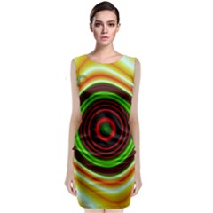 Digital Art Background Yellow Red Classic Sleeveless Midi Dress