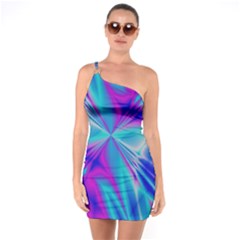 Background Design Pattern Colorful One Soulder Bodycon Dress