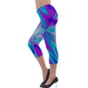 Background Design Pattern Colorful Lightweight Velour Capri Leggings  View3