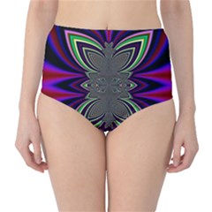 Abstract Artwork Fractal Background Pattern Classic High-waist Bikini Bottoms by Sudhe