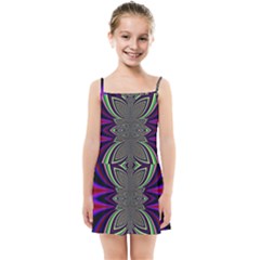 Abstract Artwork Fractal Background Pattern Kids  Summer Sun Dress by Sudhe