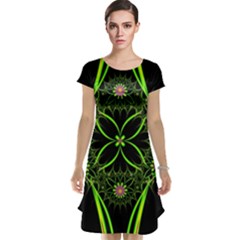 Artwork Fractal Allegory Art Cap Sleeve Nightdress by Sudhe