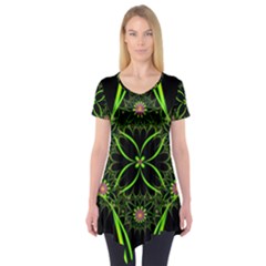 Artwork Fractal Allegory Art Short Sleeve Tunic 