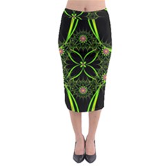 Artwork Fractal Allegory Art Midi Pencil Skirt by Sudhe