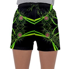 Artwork Fractal Allegory Art Sleepwear Shorts by Sudhe