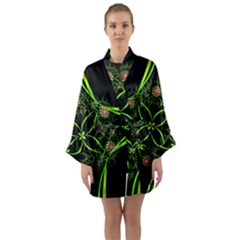 Artwork Fractal Allegory Art Long Sleeve Kimono Robe by Sudhe