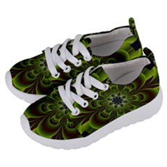 Abstract Flower Artwork Art Floral Green Kids  Lightweight Sports Shoes by Sudhe