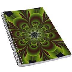 Abstract Flower Artwork Art Floral Green 5 5  X 8 5  Notebook by Sudhe