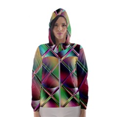 Fractal Artwork Abstract Background Women s Hooded Windbreaker