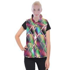 Fractal Artwork Abstract Background Women s Button Up Vest by Sudhe