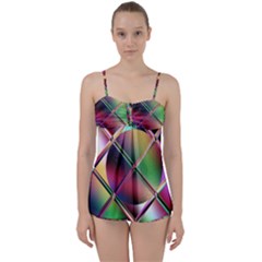 Fractal Artwork Abstract Background Babydoll Tankini Set by Sudhe