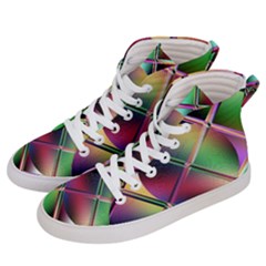 Fractal Artwork Abstract Background Men s Hi-top Skate Sneakers by Sudhe