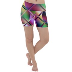 Fractal Artwork Abstract Background Lightweight Velour Yoga Shorts