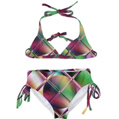 Fractal Artwork Abstract Background Kids  Classic Bikini Set