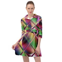 Fractal Artwork Abstract Background Mini Skater Shirt Dress