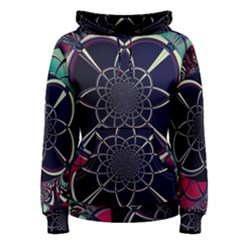 Fractal Artwork Abstract Background Art Pattern Women s Pullover Hoodie by Sudhe