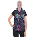 Fractal Artwork Abstract Background Art Pattern Women s Button Up Vest View1