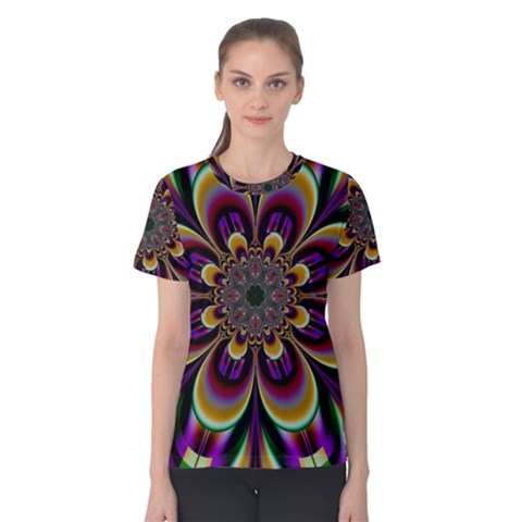 Abstract Flower Artwork Art Women s Cotton Tee by Sudhe