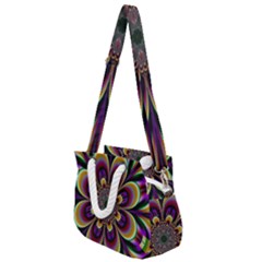 Abstract Flower Artwork Art Rope Handles Shoulder Strap Bag