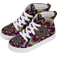 Abstract Flower Artwork Art Kids  Hi-top Skate Sneakers by Sudhe