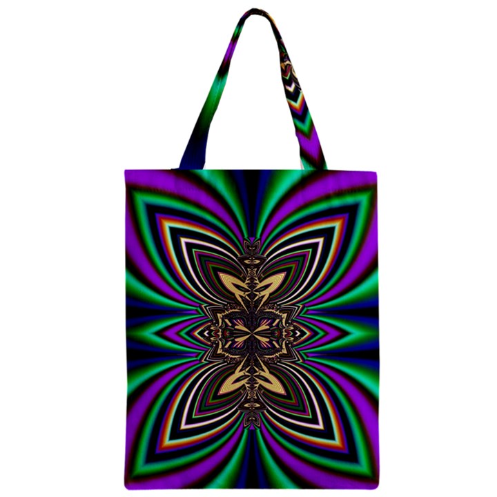 Abstract Artwork Fractal Background Art Zipper Classic Tote Bag