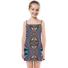 Abstract Artwork Fractal Background Art Kids  Summer Sun Dress by Sudhe