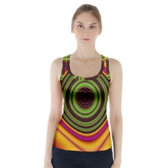 Digital Art Background Yellow Red Racer Back Sports Top by Sudhe