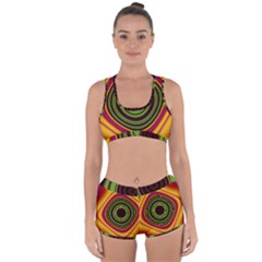 Digital Art Background Yellow Red Racerback Boyleg Bikini Set by Sudhe