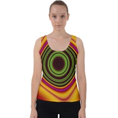 Digital Art Background Yellow Red Velvet Tank Top by Sudhe