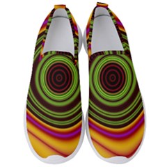 Digital Art Background Yellow Red Men s Slip On Sneakers by Sudhe