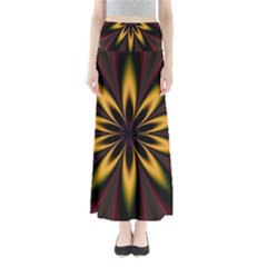 Fractal Artwork Idea Allegory Art Pattern Full Length Maxi Skirt by Sudhe