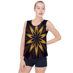 Fractal Artwork Idea Allegory Art Pattern Bubble Hem Chiffon Tank Top by Sudhe