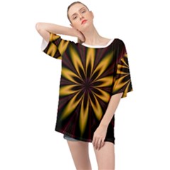 Fractal Artwork Idea Allegory Art Pattern Oversized Chiffon Top by Sudhe