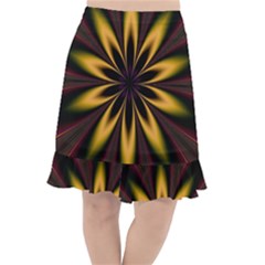 Fractal Artwork Idea Allegory Art Pattern Fishtail Chiffon Skirt