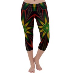 Fractal Artwork Idea Allegory Art Capri Yoga Leggings by Sudhe