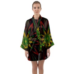 Fractal Artwork Idea Allegory Art Long Sleeve Kimono Robe