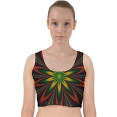 Fractal Artwork Idea Allegory Art Velvet Racer Back Crop Top by Sudhe