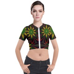 Fractal Artwork Idea Allegory Art Short Sleeve Cropped Jacket