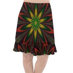 Fractal Artwork Idea Allegory Art Fishtail Chiffon Skirt