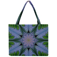 Abstract Flower Artwork Art Green Mini Tote Bag by Sudhe