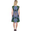 Abstract Flower Artwork Art Green Capsleeve Midi Dress View2